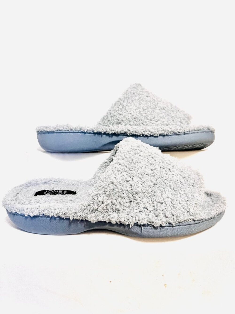 Jones New York-Memory Foam Support Women's House Slippers Sz. Large (8-9) Blue